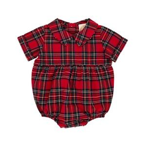 The Beaufort Bonnet Company Bradford Bubble Tribeca Tartan 12-18m Christmas NWT